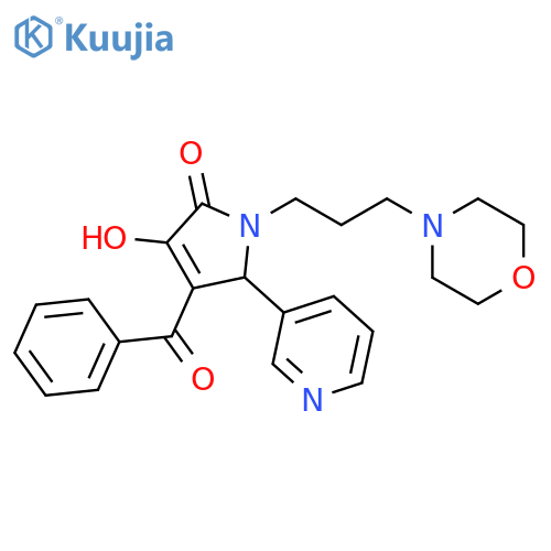 4-benzoyl-3-hydroxy-1-3-(morpholin-4-yl)propyl-5-(pyridin-3-yl)-2,5-dihydro-1H-pyrrol-2-one structure