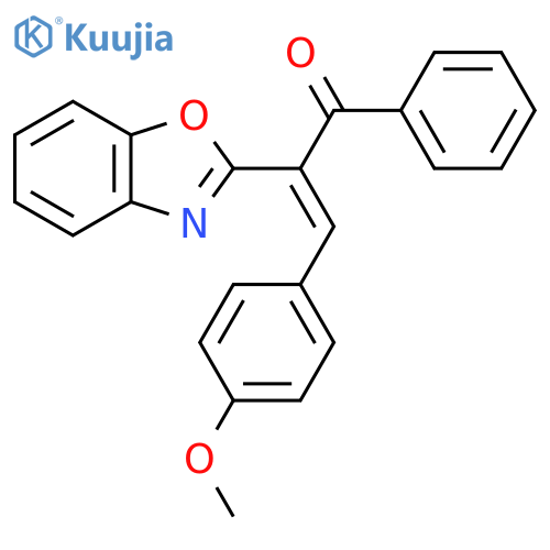 (2E)-2-(1,3-benzoxazol-2-yl)-3-(4-methoxyphenyl)-1-phenylprop-2-en-1-one structure