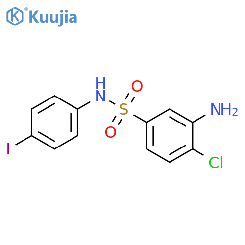 3-AMINO-4-CHLORO-N-(4-IODO-PHENYL)-BENZENESULFONAMIDE structure