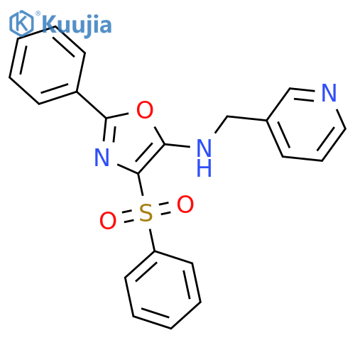 4-(benzenesulfonyl)-2-phenyl-N-(pyridin-3-yl)methyl-1,3-oxazol-5-amine structure