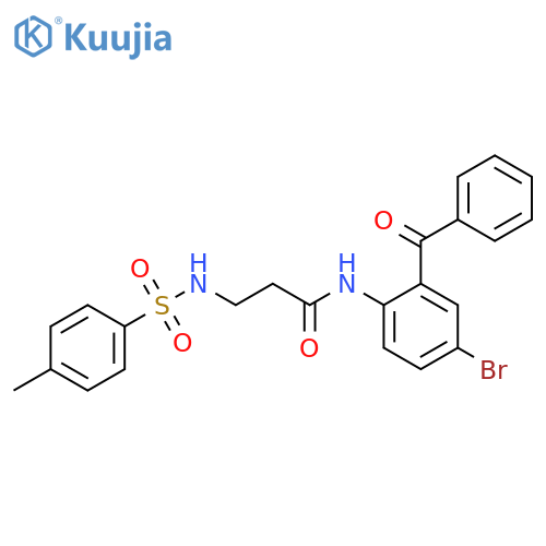 N-(2-benzoyl-4-bromophenyl)-3-(4-methylbenzenesulfonamido)propanamide structure
