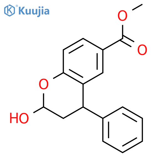 2-Hydroxy-4-phenyl-6-methoxycarbonyl-2,3-dihydrobenzopyran (Mixture of Diastereomers) structure
