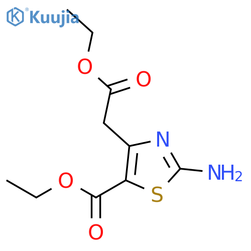 Ethyl 2-amino-4-(2-ethoxy-2-oxoethyl)-1,3-thiazole-5-carboxylate structure