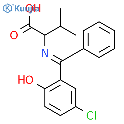 (Z)-N-[(5-Chloro-2-hydroxyphenyl)(phenyl)methylene]-L-valine structure