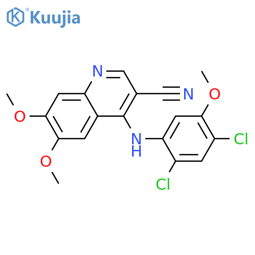 4-(2,4-Dichloro-5-methoxyphenyl)amino-6,7-dimethoxy-3-quinolinecarbonitrile structure