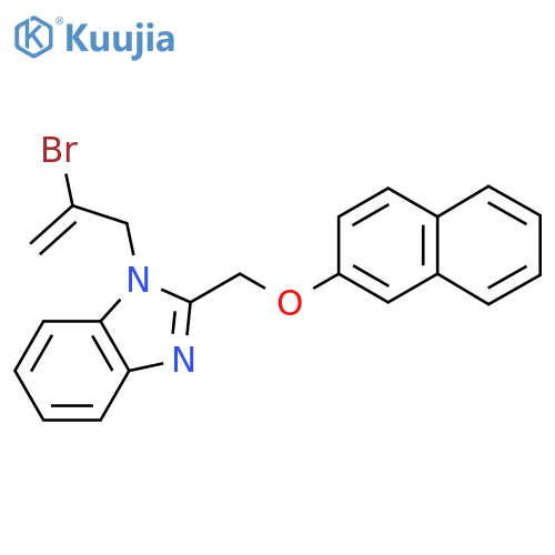 1-(2-bromoprop-2-en-1-yl)-2-(naphthalen-2-yloxy)methyl-1H-1,3-benzodiazole structure