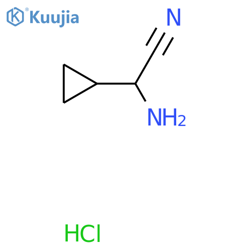 2-amino-2-cyclopropyl-acetonitrile;hydrochloride structure