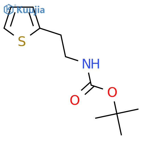 Tert-butyl 2-(thiophen-2-yl)ethylcarbamate structure