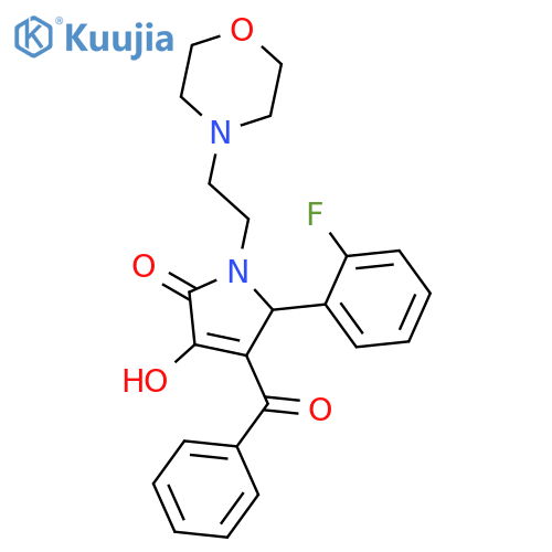 4-benzoyl-5-(2-fluorophenyl)-3-hydroxy-1-2-(morpholin-4-yl)ethyl-2,5-dihydro-1H-pyrrol-2-one structure