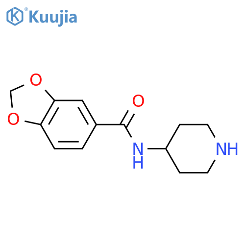 N-(Piperidin-4-yl)-1,3-benzodioxole-5-carboxamide structure