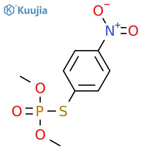 Phosphorothioic acid, O,O-dimethyl S-(p-nitrophenyl) ester structure