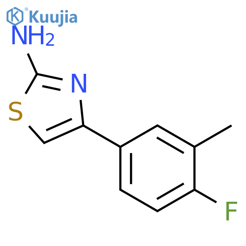 4-(4-Fluoro-3-methylphenyl)-1,3-thiazol-2-amine structure