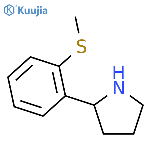 2-(2-(Methylthio)phenyl)pyrrolidine structure