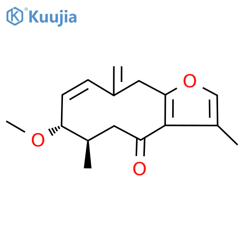 (1E)-3-Methoxy-8,12-epoxygermacra-1,7,10,11-tetraen-6-one structure