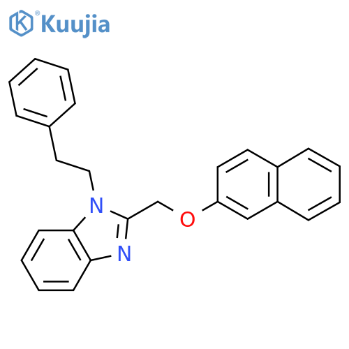 2-[(naphthalen-2-yloxy)methyl]-1-(2-phenylethyl)-1H-1,3-benzodiazole structure