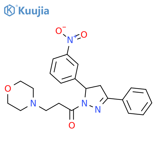 3-(morpholin-4-yl)-1-5-(3-nitrophenyl)-3-phenyl-4,5-dihydro-1H-pyrazol-1-ylpropan-1-one structure
