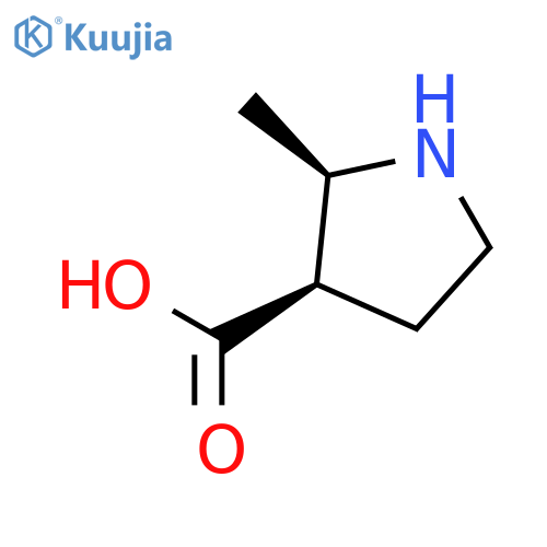3-Pyrrolidinecarboxylic acid, 2-methyl-, (2R,3R)- structure