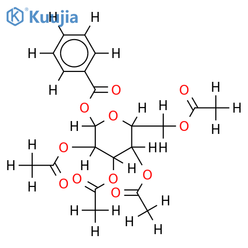 1-Benzoyl,2,3,4,6-tetra-Ac-beta-D-Pyranose-Glucose structure