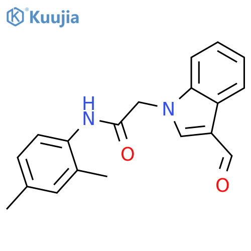 N-(2,4-Dimethyl-phenyl)-2-(3-formyl-indol-1-yl)-acetamide structure