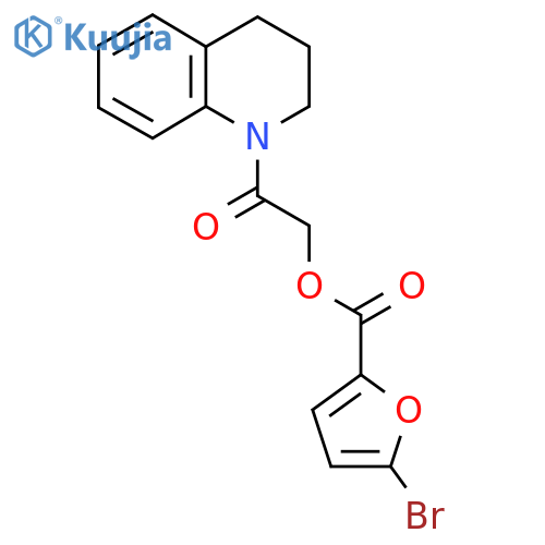 2-oxo-2-(1,2,3,4-tetrahydroquinolin-1-yl)ethyl 5-bromofuran-2-carboxylate structure