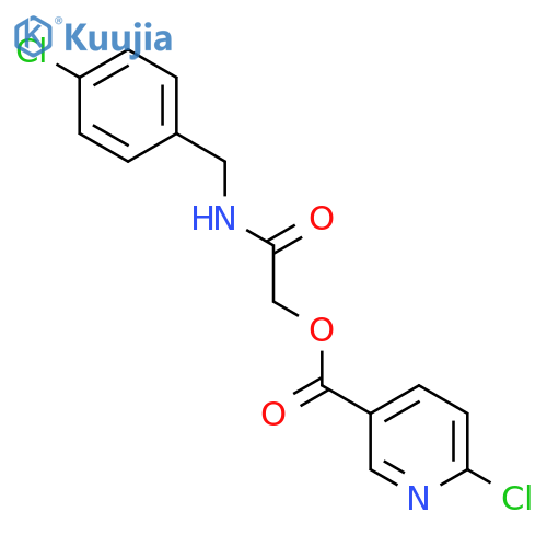 {[(4-Chlorophenyl)methyl]carbamoyl}methyl 6-chloropyridine-3-carboxylate structure