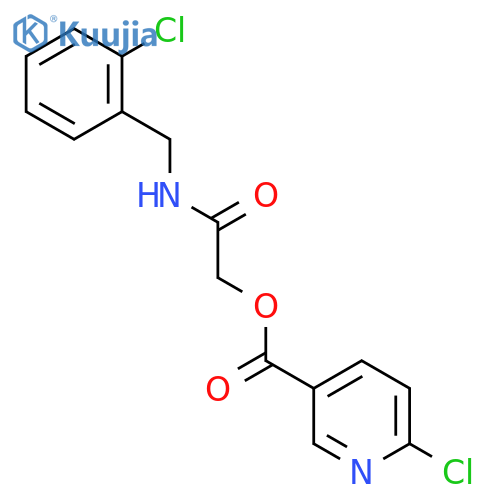 {[(2-Chlorophenyl)methyl]carbamoyl}methyl 6-chloropyridine-3-carboxylate structure