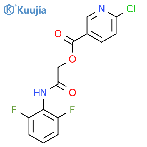 [(2,6-Difluorophenyl)carbamoyl]methyl 6-chloropyridine-3-carboxylate structure
