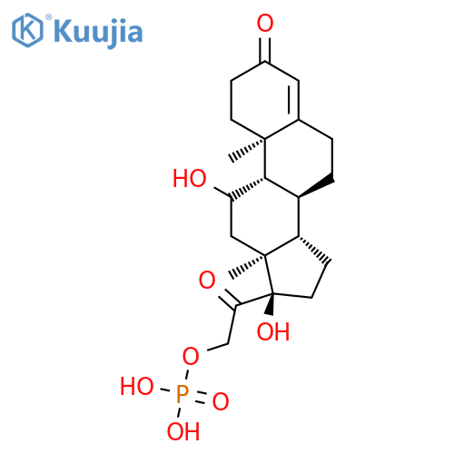 Pregn-4-ene-3,20-dione,11,17-dihydroxy-21-(phosphonooxy)-, (11b)- structure