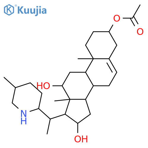 Pregn-5-ene-3,12,16-triol,20-[(2R,5S)-5-methyl-2-piperidinyl]-, 3-acetate, (3b,12a,16a,20S)- (9CI) structure