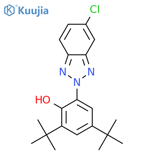 2,4-Di-tert-butyl-6-(5-chloro-2H-benzotriazol-2-yl)phenol structure