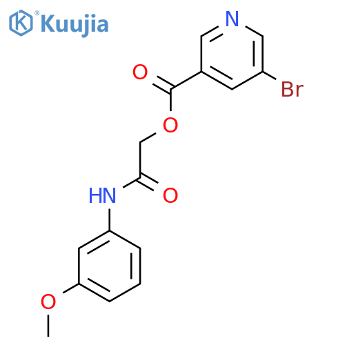 (3-methoxyphenyl)carbamoylmethyl 5-bromopyridine-3-carboxylate structure