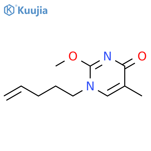 4(1H)-Pyrimidinone, 2-methoxy-5-methyl-1-(4-pentenyl)- structure