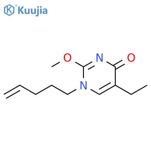 4(1H)-Pyrimidinone, 5-ethyl-2-methoxy-1-(4-pentenyl)- structure