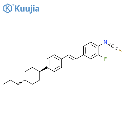 Benzene,2-fluoro-1-isothiocyanato-4-[(1E)-2-[4-(trans-4-propylcyclohexyl)phenyl]ethenyl]- structure
