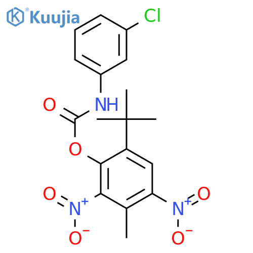 (6-tert-butyl-3-methyl-2,4-dinitrophenyl) N-(3-chlorophenyl)carbamate structure