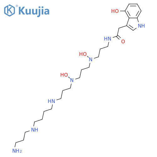 Agelenopsis aperta Indoleacetylpentamine toxins; Agel 416a, N5-(3-Aminopropyl), N2,N2,4-trihydroxy structure