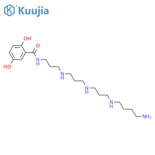 Benzamide,N-[3-[[3-[[3-[(4-aminobutyl)amino]propyl]amino]propyl]amino]propyl]-2,5-dihydroxy- structure