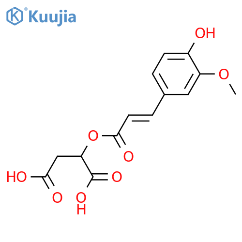 Butanedioic acid,[[3-(4-hydroxy-3-methoxyphenyl)-1-oxo-2-propenyl]oxy]- structure