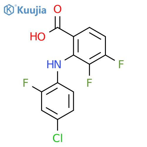 2-((4-Chloro-2-fluorophenyl)amino)-3,4-difluorobenzoic acid structure