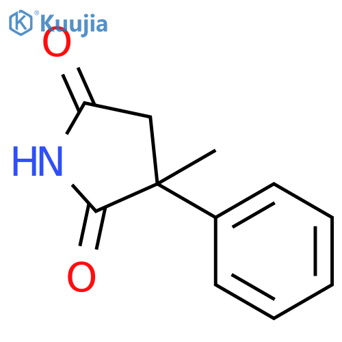 2,5-Pyrrolidinedione, 3-methyl-3-phenyl-, (3S)- structure