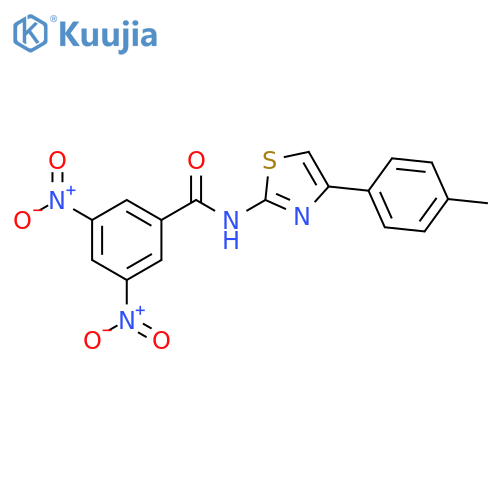 N-4-(4-methylphenyl)-1,3-thiazol-2-yl-3,5-dinitrobenzamide structure
