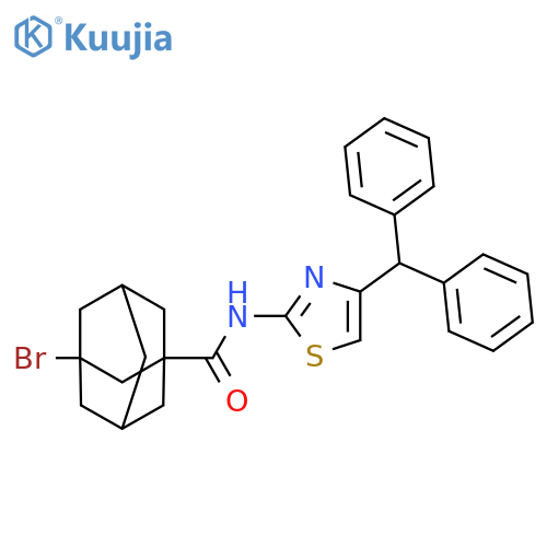 3-bromo-N-4-(diphenylmethyl)-1,3-thiazol-2-yladamantane-1-carboxamide structure