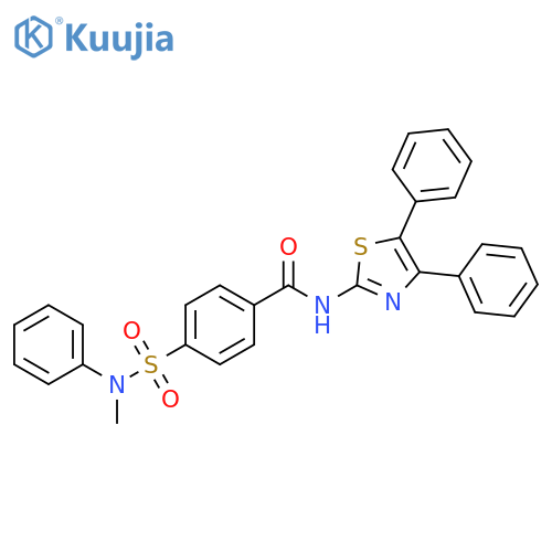 N-(4,5-diphenyl-1,3-thiazol-2-yl)-4-methyl(phenyl)sulfamoylbenzamide structure