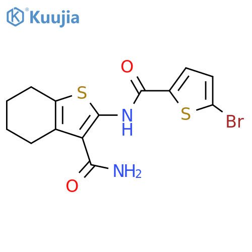 2-(5-bromothiophene-2-amido)-4,5,6,7-tetrahydro-1-benzothiophene-3-carboxamide structure