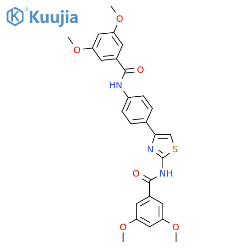 N-{4-4-(3,5-dimethoxybenzamido)phenyl-1,3-thiazol-2-yl}-3,5-dimethoxybenzamide structure
