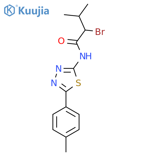 2-bromo-3-methyl-N-5-(4-methylphenyl)-1,3,4-thiadiazol-2-ylbutanamide structure