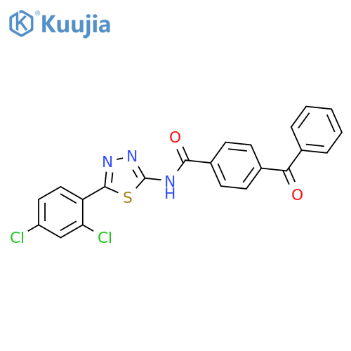 4-benzoyl-N-5-(2,4-dichlorophenyl)-1,3,4-thiadiazol-2-ylbenzamide structure