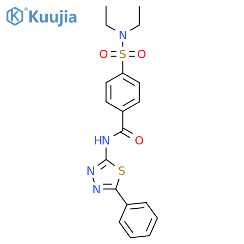 4-(diethylsulfamoyl)-N-(5-phenyl-1,3,4-thiadiazol-2-yl)benzamide structure