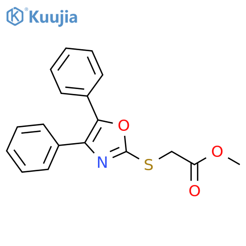 methyl 2-[(4,5-diphenyl-1,3-oxazol-2-yl)sulfanyl]acetate structure