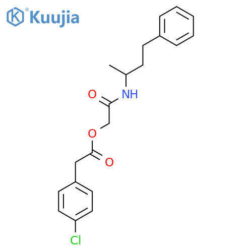[(4-Phenylbutan-2-yl)carbamoyl]methyl 2-(4-chlorophenyl)acetate structure